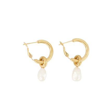 My Jewellery Gold Hoops with Pearls